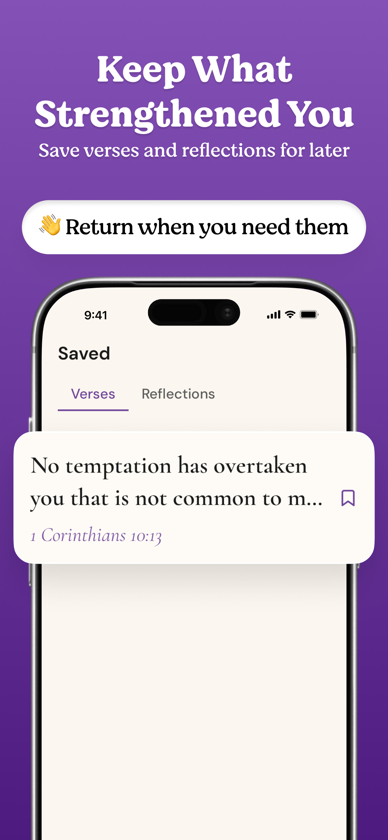 Keep what strengthened you